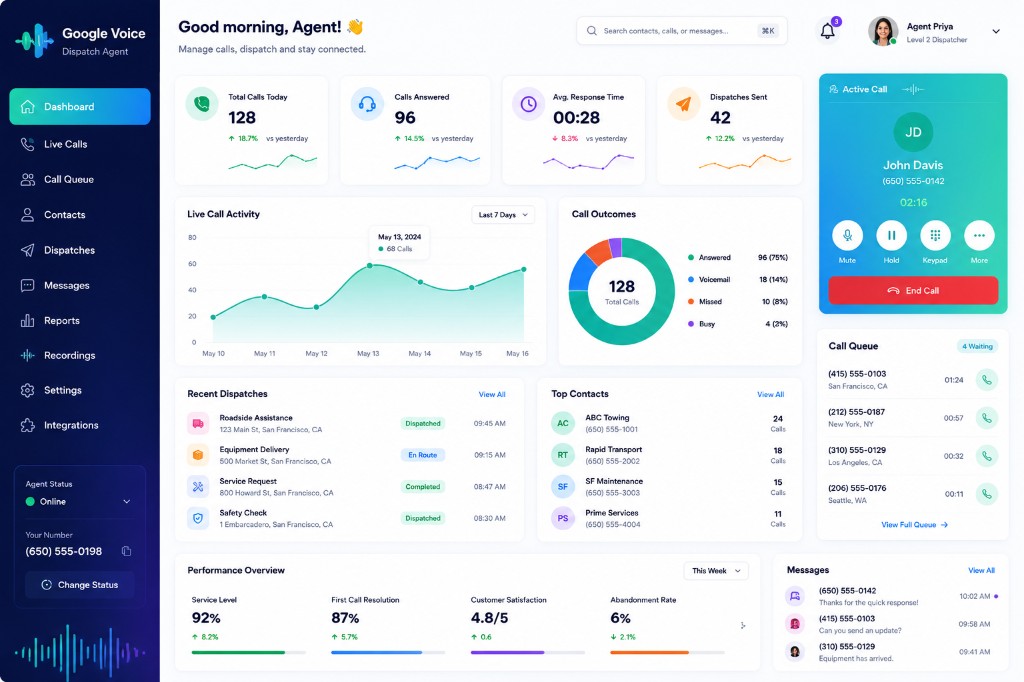 Google Voice Dispatch Agent preview